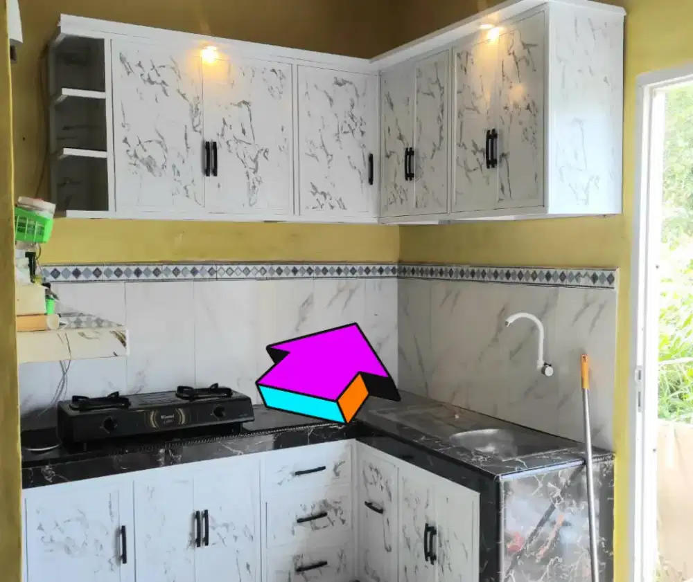 Kitchenset almunium acp composite panel harga murce / lmp