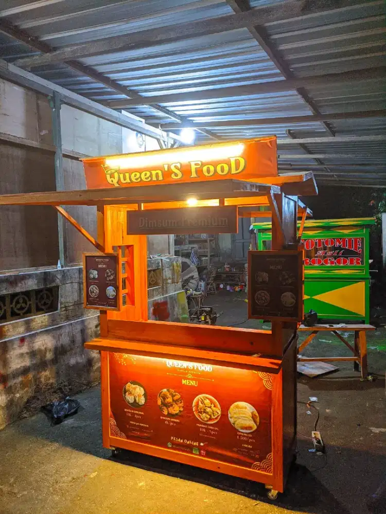 Gerobak dimsum, gerobak angkringan, gerobak sate, gerobak bubur,dll
