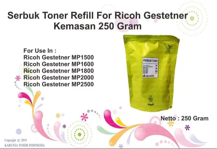Toner Refil Ricoh Gestetner   Mp2000le, Mp1800le, Mp1600le Berkualitas