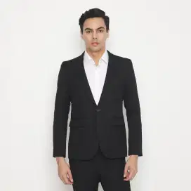 Jas formal pria kancing 1 (Hitam)