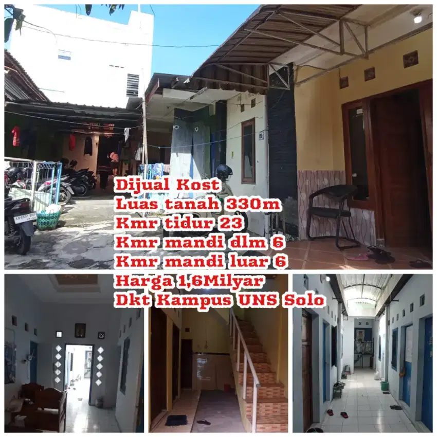 Dijual Kost dkt Kampus UNS Jebres Solo