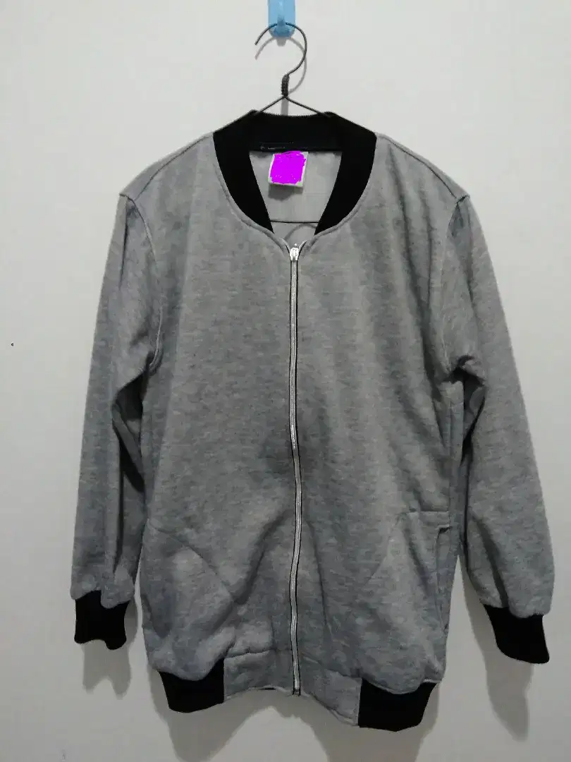 Jaket Casual warna Abu Muda - Adem lembut - NO MINUS