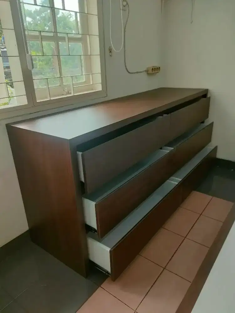 Credenza buffet pendek kabinet lemari laci