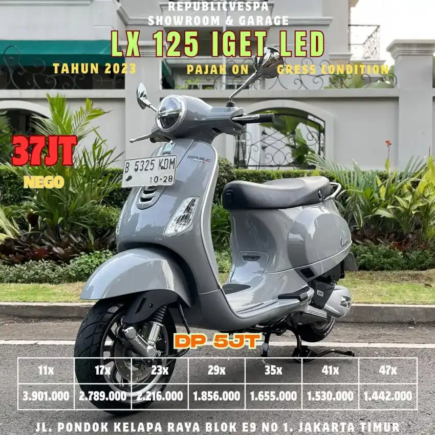 PIAGGIO VESPA LX 125 IGET LED TAHUN 2023 PERFECT CONDITION