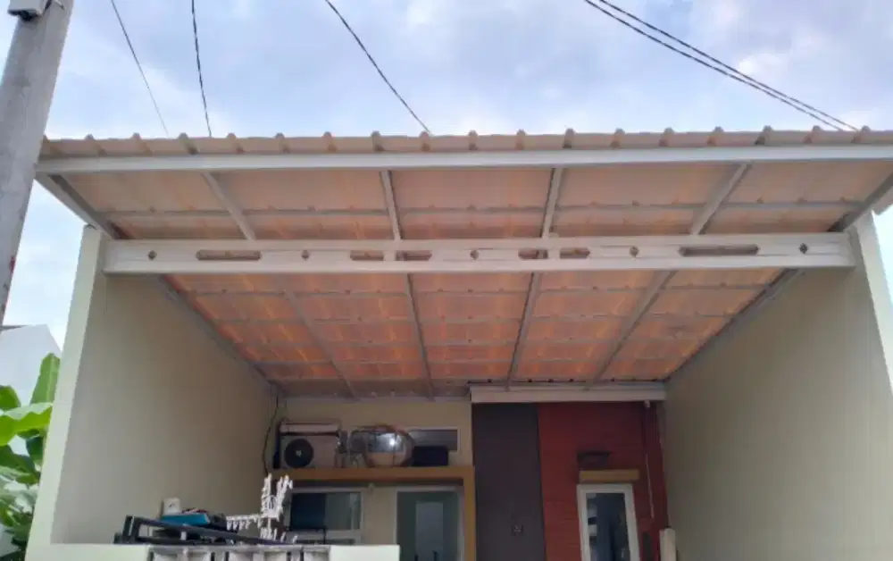 Canopy bajaringan atap Alderon single