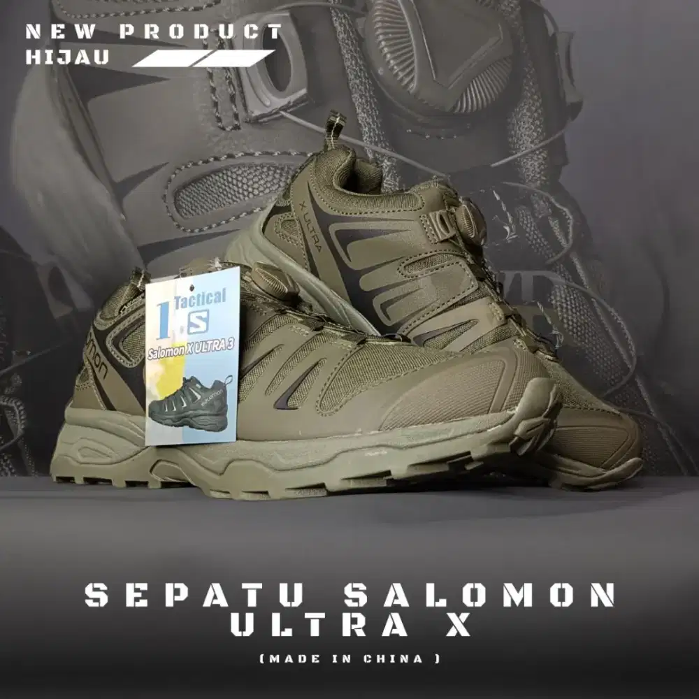 Sepatu Kets Tactical Salomon X Hunter Tali Putar Original Import