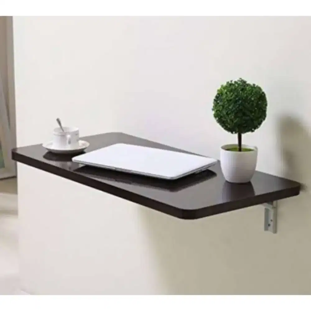 Meja Dinding Kantor Komputer Kayu Besi