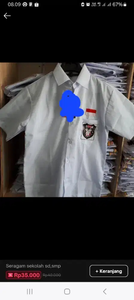 Seragam sekolah putih pendek