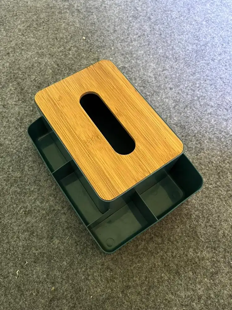 Tempat Tisu Estetik Tutup Kayu