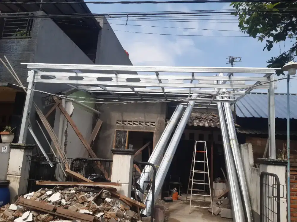 Bongkar atap lama ganti baja ringan