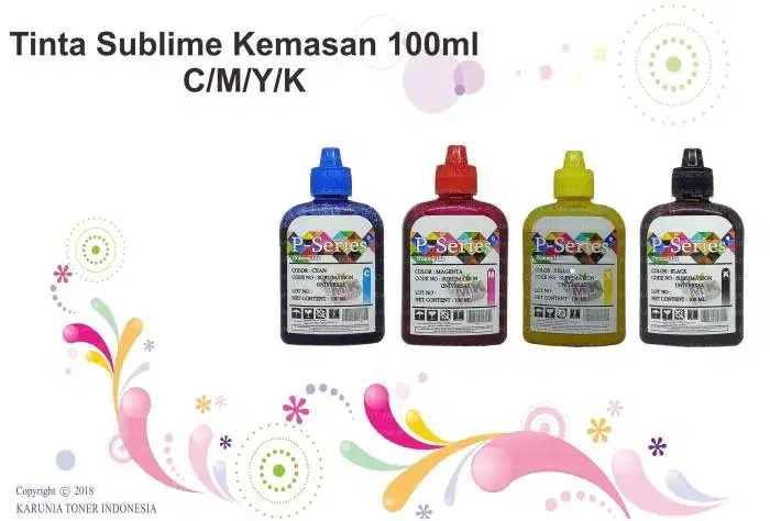 Tinta Sublime Kemasan 100ml Tersedia Warna Cyan,Magenta,Ye Berkualitas
