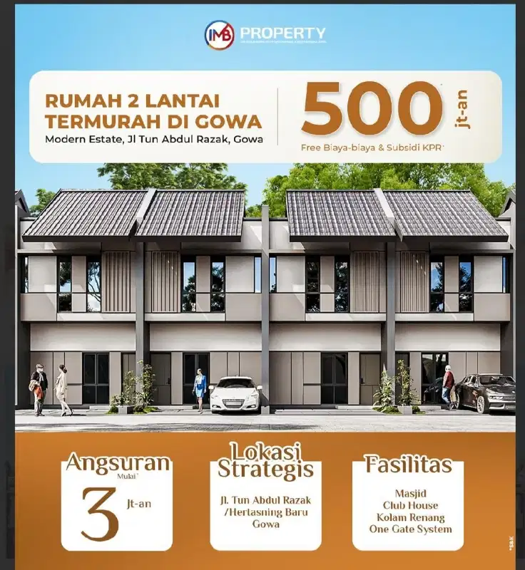 Dijual Rumah free perabot dijl Tun Abd Razak, Modern Estate,Makassar