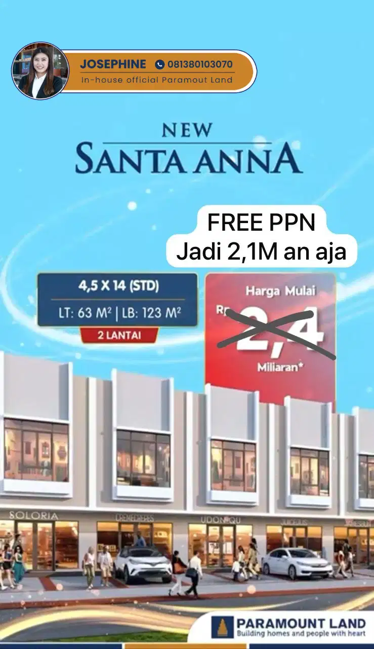 Ruko Santa Anna Santa Monica Gading Serpong Hadap Jalan