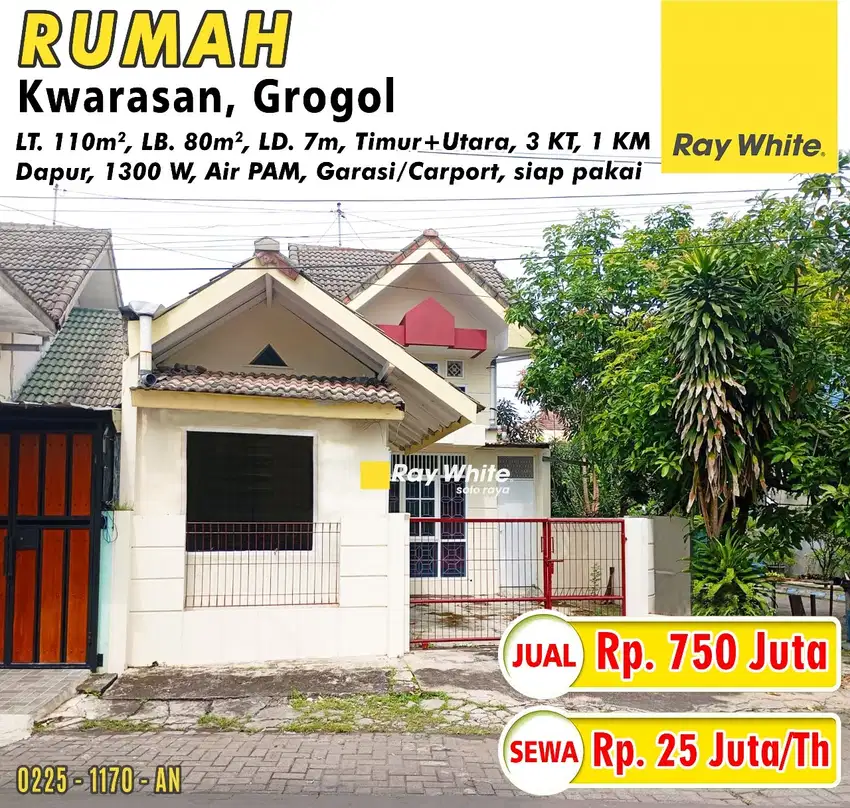 Dijual Rumah di Kwarasan Grogol