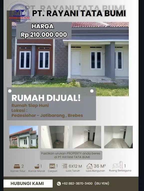 dijual rumah siap huni