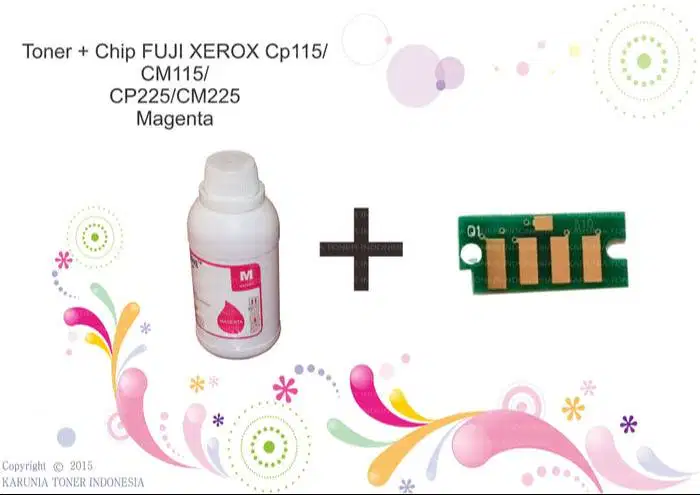 Toner + Chip FUJI XEROX Cp115/CM115/CP225/CM225 Magenta Berkualitas