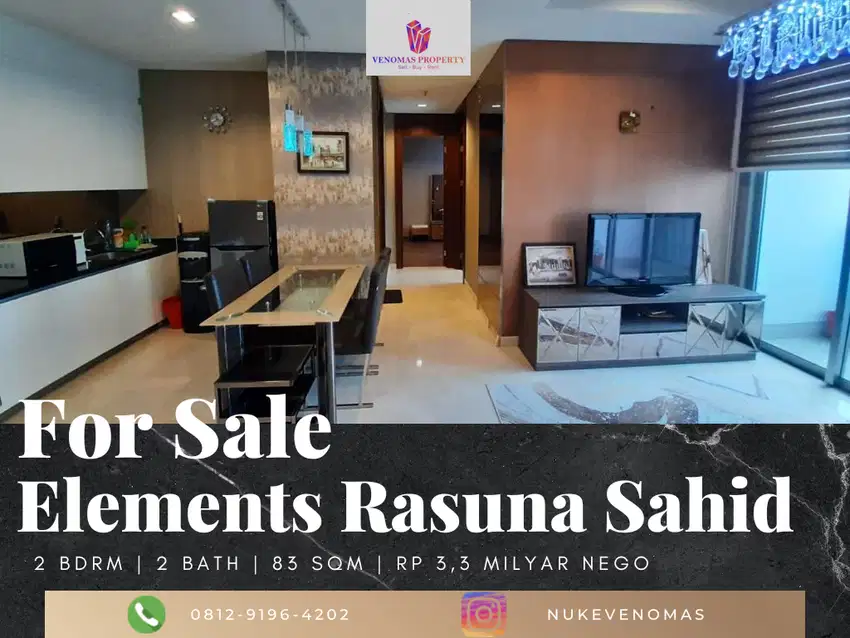 Dijual Apartement The Elements Rasuna Said 2 Bedrooms Full Furnished