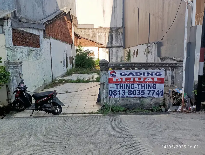 Ss3373- Murah ! Dijual Kavling 6x17 di Gading Elok , NEGO