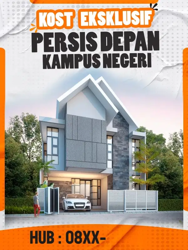 dijual rumah kos lokasi strategis persis depan kampus uin