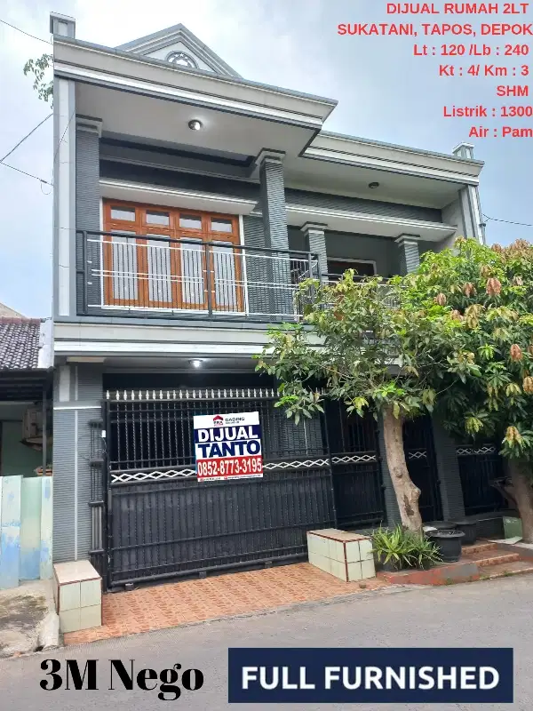Rumah 2lt siap huni di Tapos Depok