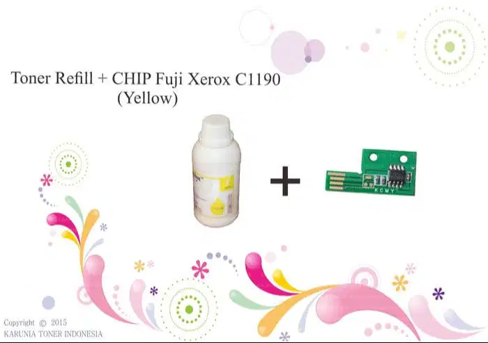 Toner Refill + CHIP Fuji Xerox C1190 (Yellow) Berkualitas