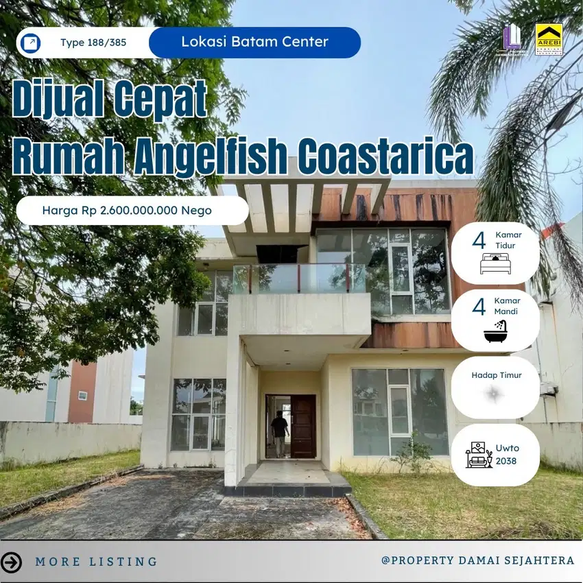 RUMAH ANTI DEMPET  ANGELFISH COSTARINA PASIR PUTIH