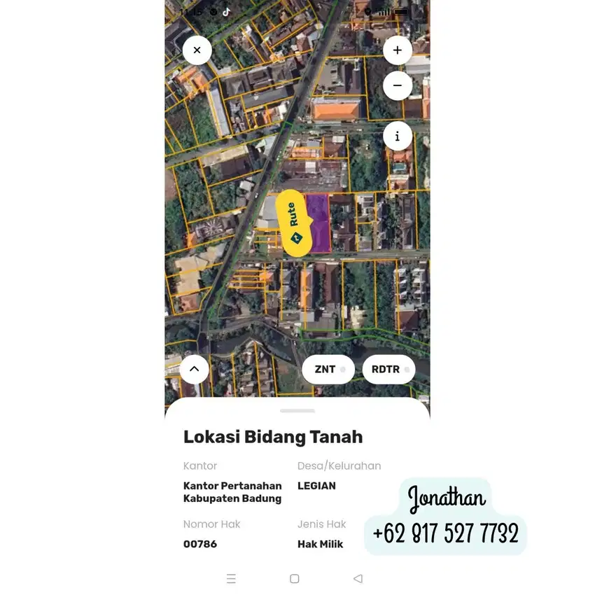 DIJUAL / FREEHOLD : Tanah di Nakula Dewi Sri Kuta Bali - LSKHE