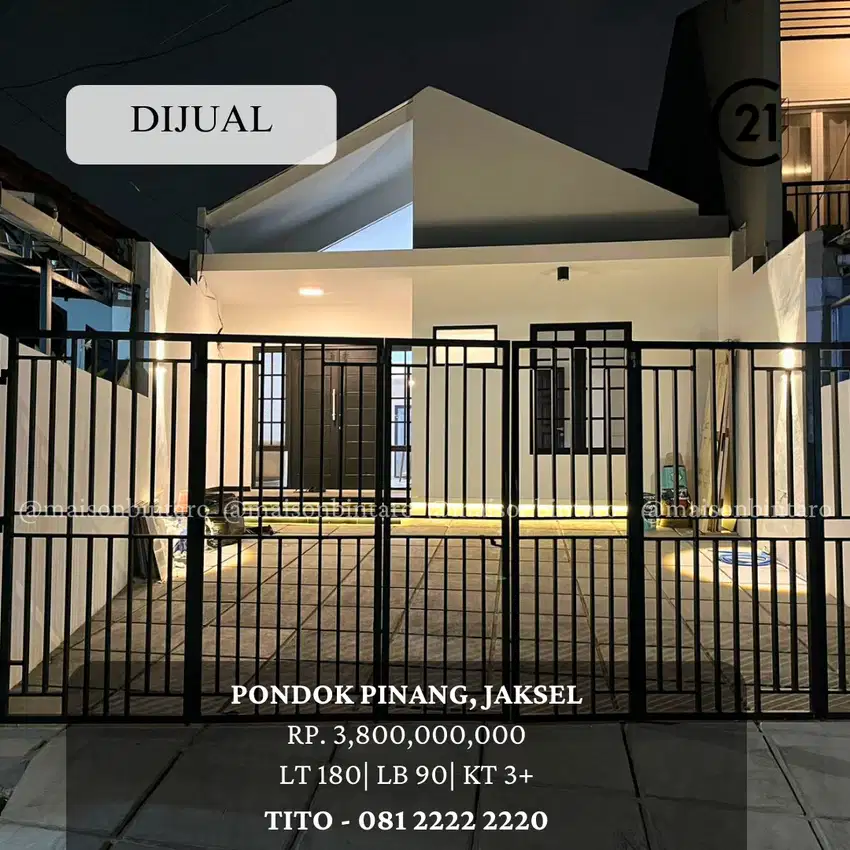 JARANG ADA! Rumah Cantik Siap Huni 1 Lantai di Jakarta Selatan 15859