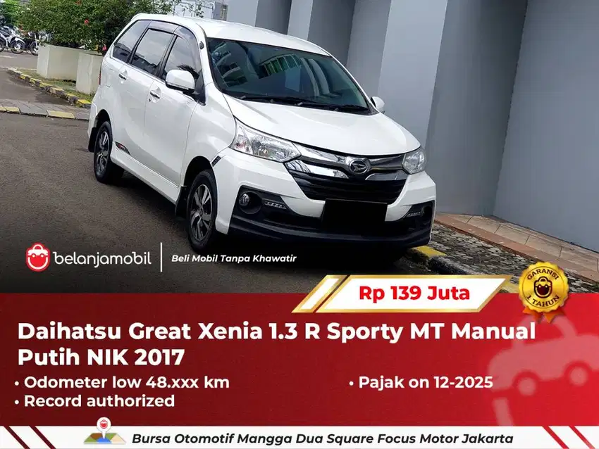 [ GARANSI 1TH ] Daihatsu Great Xenia 1.3 R Sporty MT 2017/2018