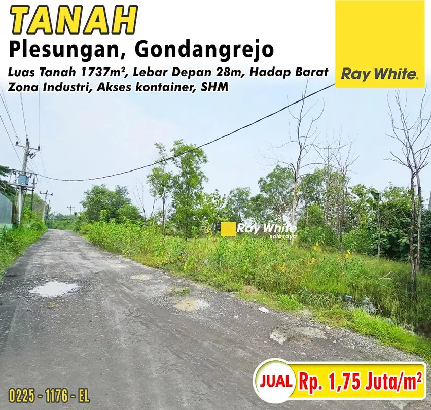 Dijual Tanah di Plesungan Gondangrejo