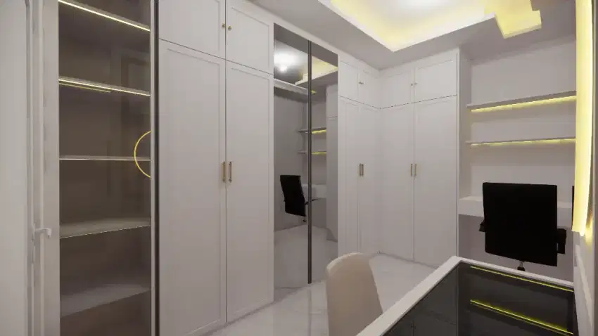 Jasa interior design lemari minimalis modern