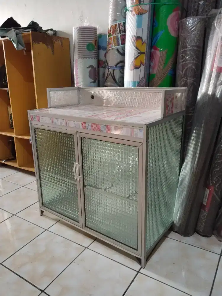 Rak Kompor Murah Cod Almunium Kaca Piring Minimalis Modern