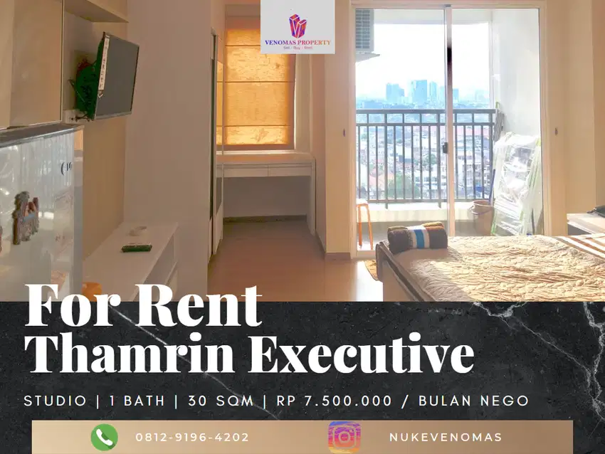 Disewakan Apartemen Thamrin Executive Type Studio Lantai Rendah