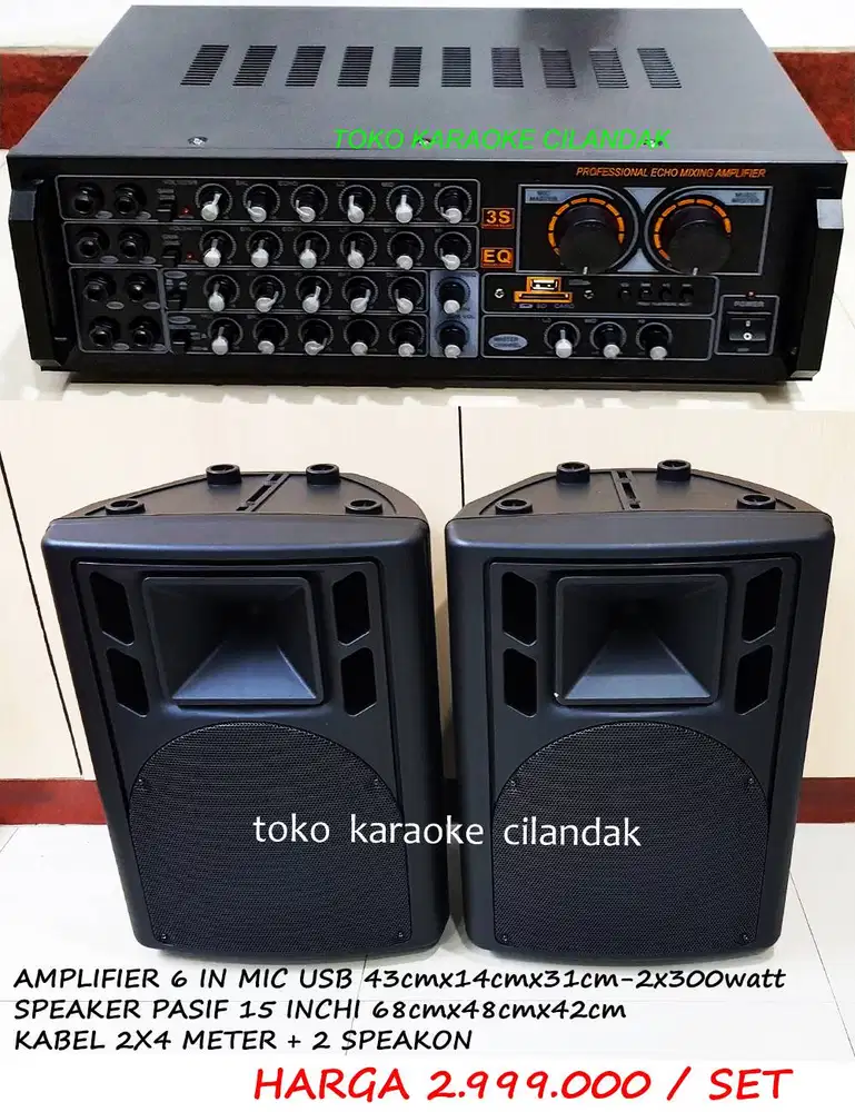 SPEAKER PASIF 15 COCOK UNTUK KARAOKE RESTORAN CAFE SENAM MASJID MUSHOL