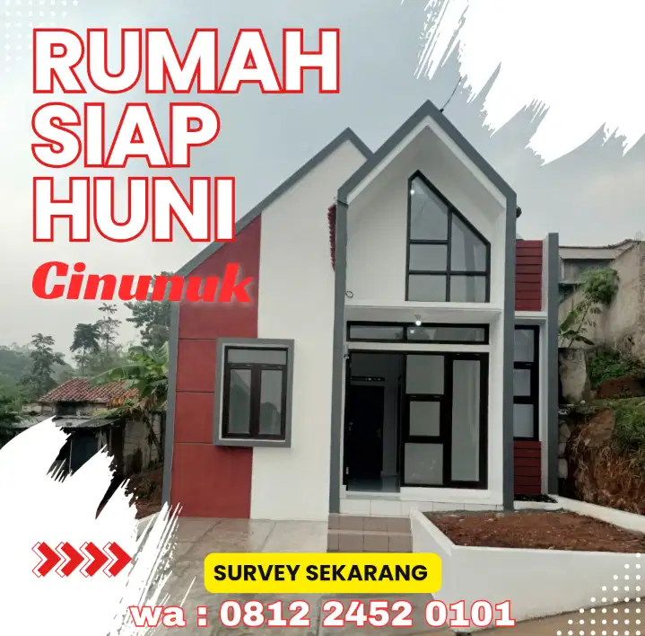 Rumah modern siap huni dekat Borma Cinunuk Bandung