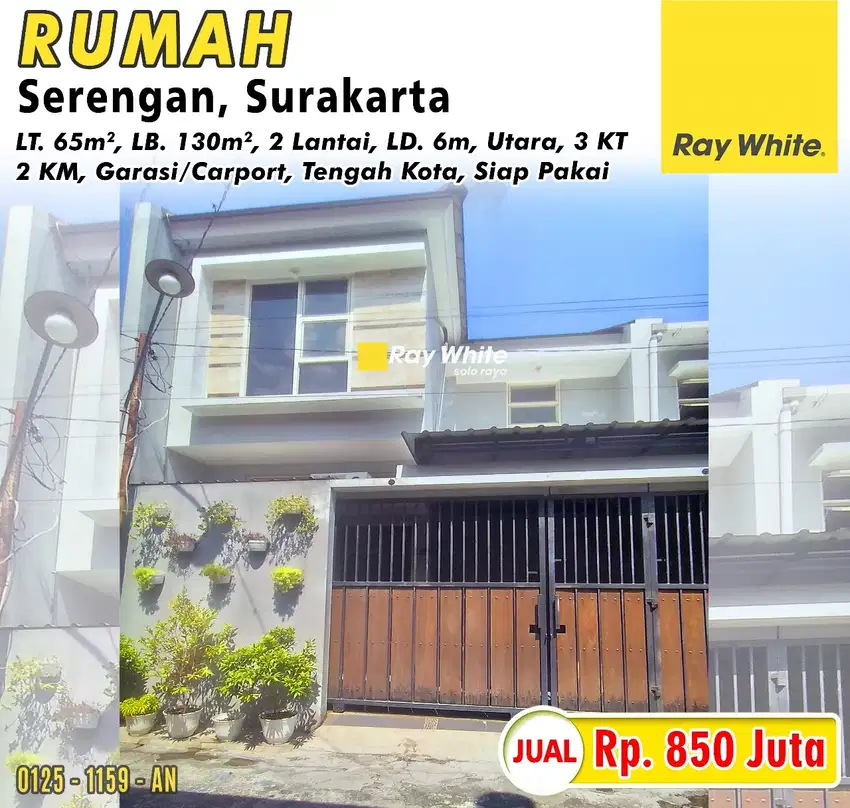 Dijual Rumah Bagus 2 Lantai Siap Huni Lokasi Serengan Tengah Kota Solo