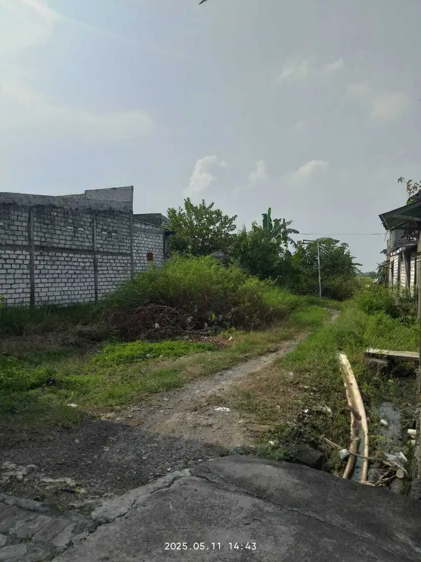 Tanah Murah Metatu Benjeng Gresik Dijual cpt B.U Poll 350 m Jl. Raya
