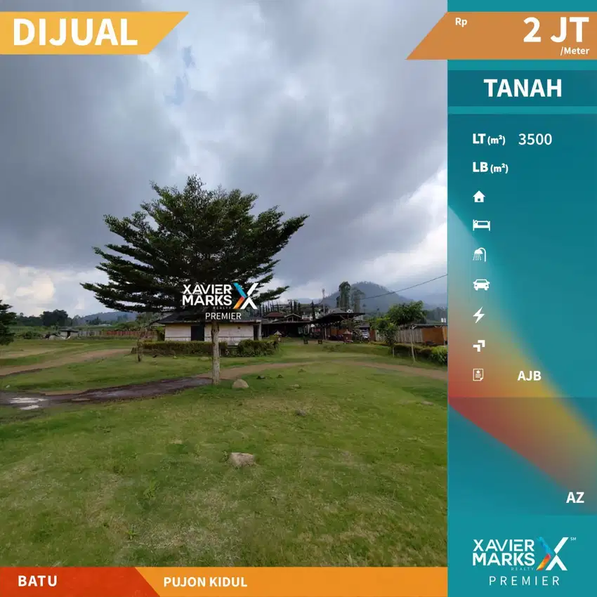 Dijual Tanah Luas dan Usaha Aktif Area Strategis di Pujon Batu Malang