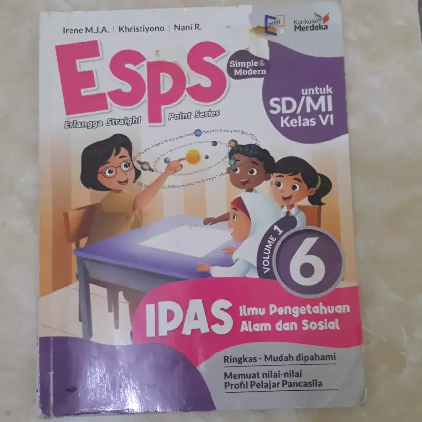 Buku esps, pjok, agama kelas 6
