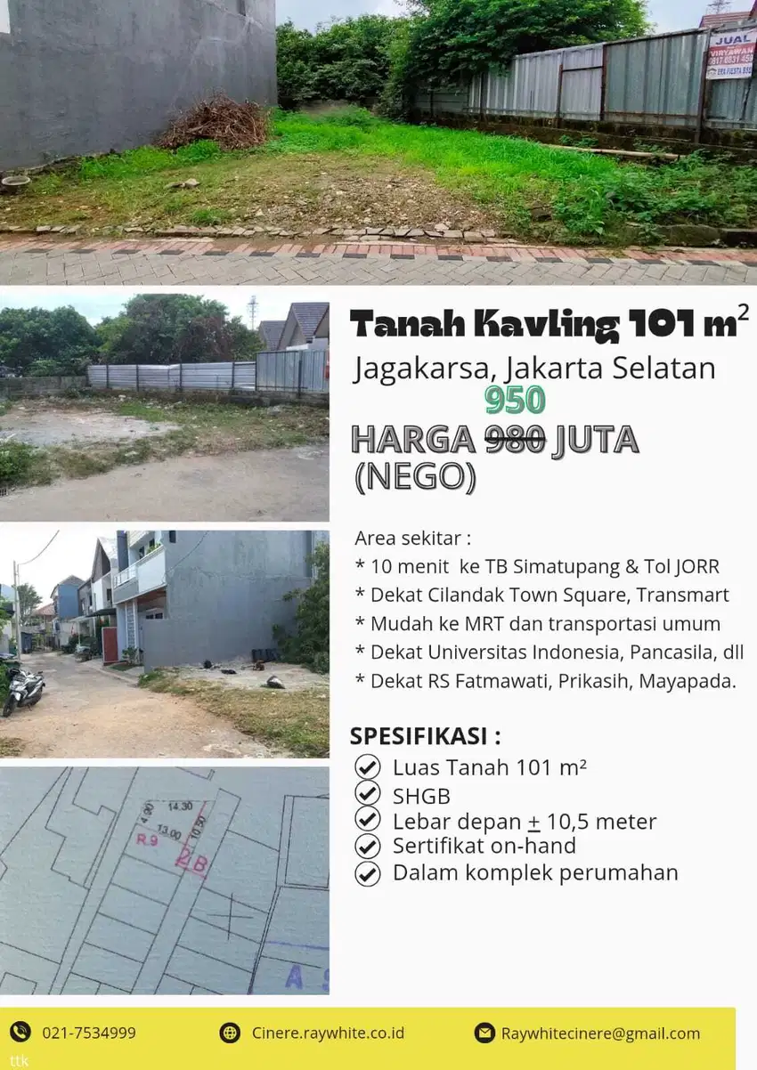 Di jual tanah kavling di jagakarsa jakarta selatan