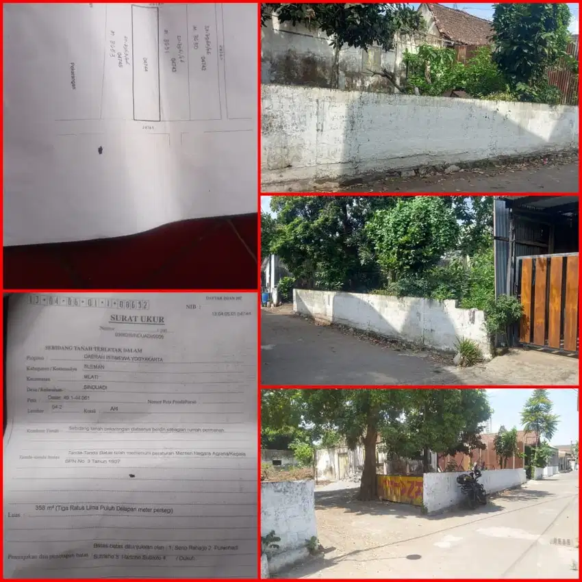 Tanah sangat strategis jln magelang KM 5 dalam ringroad