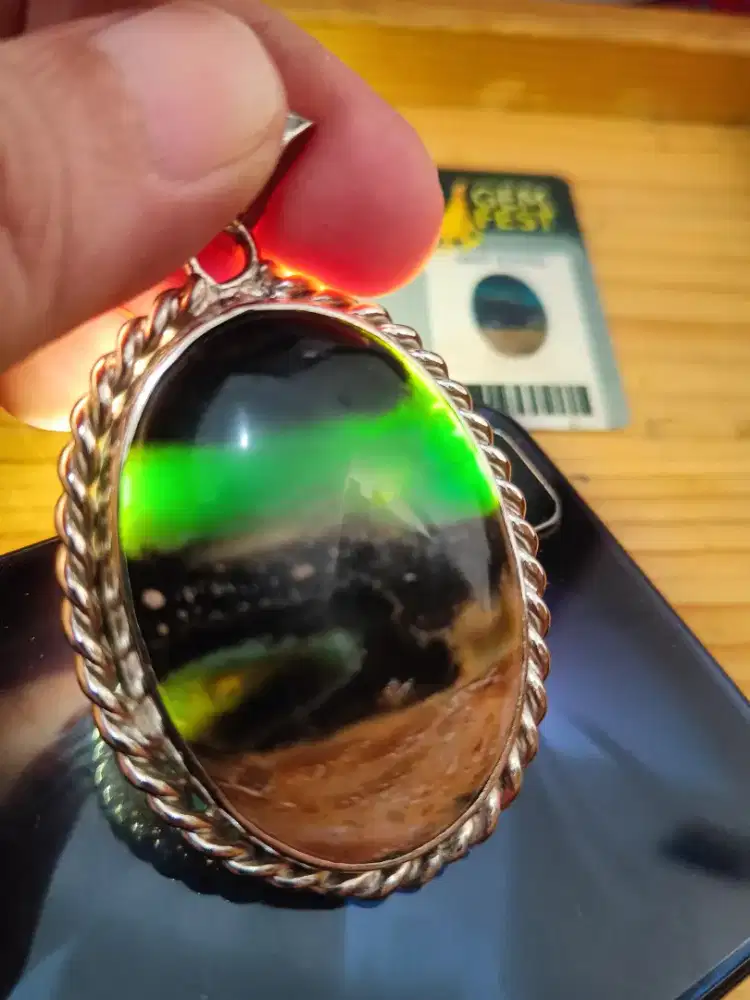 Batu Garut motif gambar pemandangan