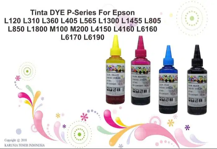 Tinta DYE P-Series For Epson L120 L310 L360 L405 L565 L1300 New 100ML