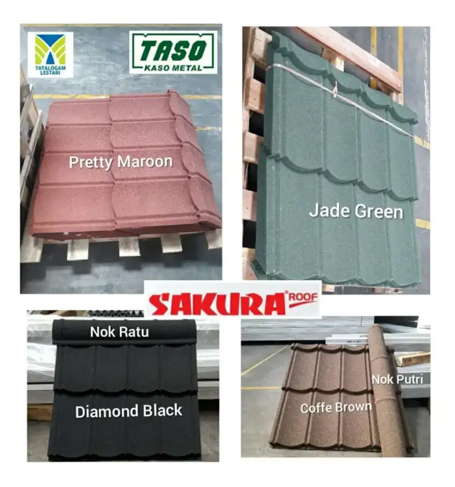Genteng metal sakura roof 2x4 tebal 0.25 mm