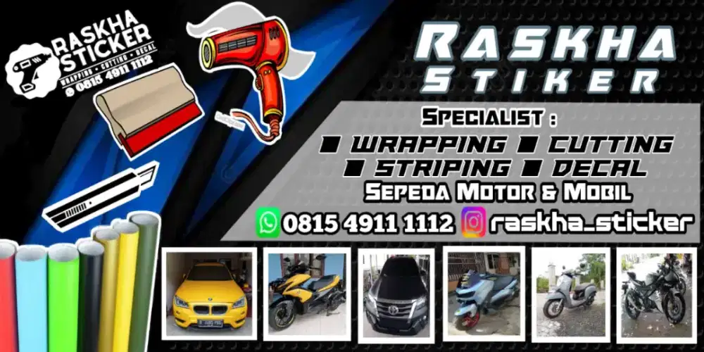 Pemasangan Sticker Mobil dan Motor
