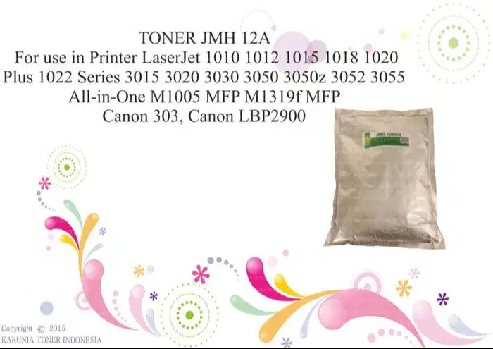 TONER JMH 12A For use in Printer LaserJet 1010 1012 Berkualitas