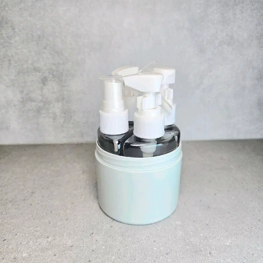 botol travel refill cair shampo sabun bentuk bulat 3 in1 travel bottle