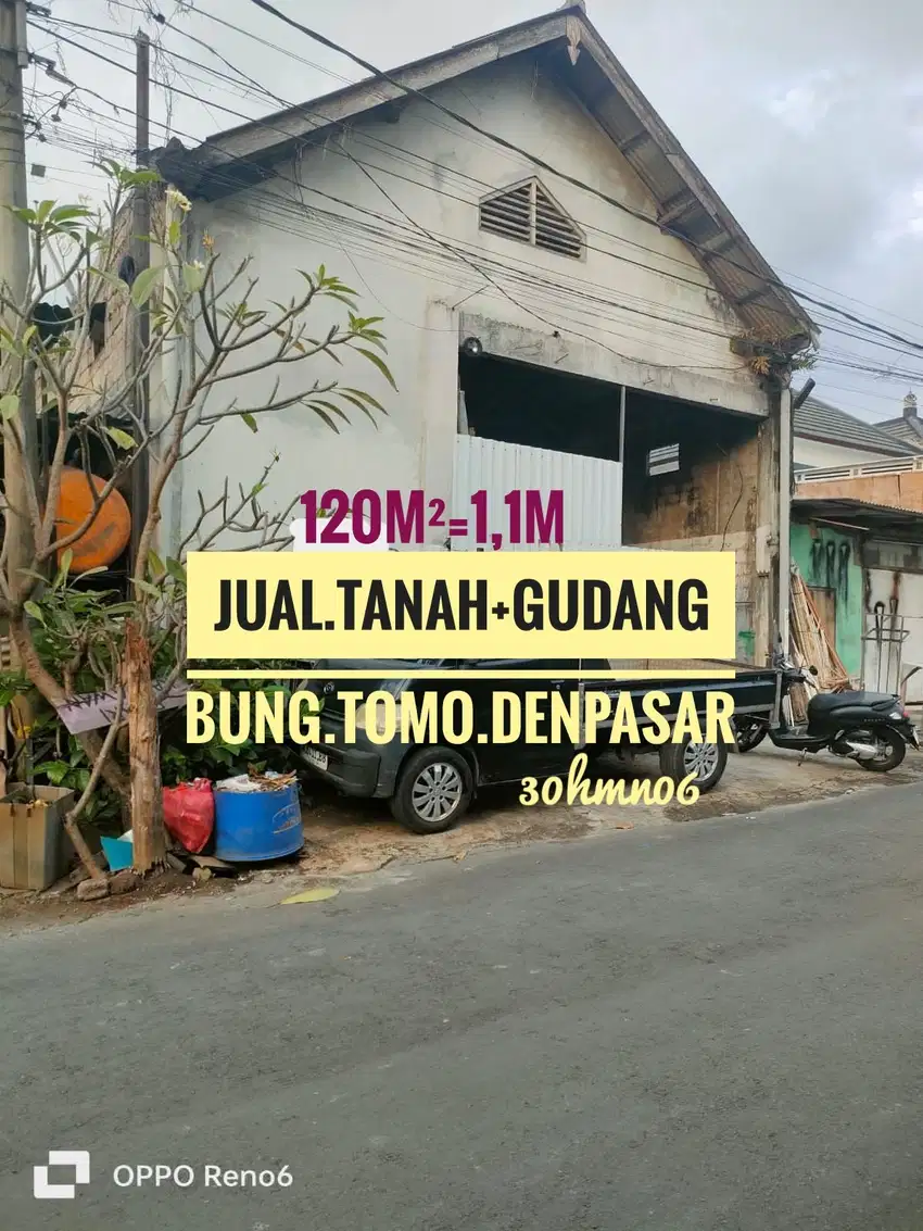 Jual Tanah dan Gudang Kusuma Bangsa Gatsu Barat Denpasar Bali