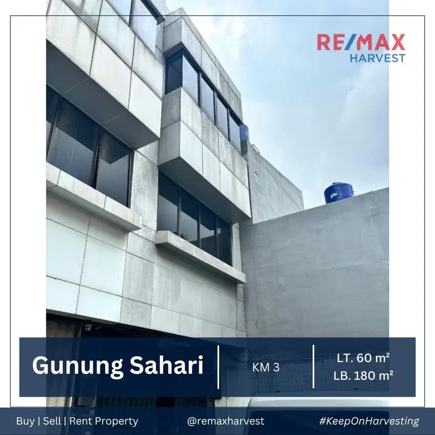 Disewakan Murah Ruko 4 Lantai Siap Pakai Gunung Sahari Jakarta Pusat