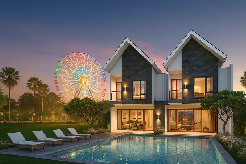 Dijual rumah Villa 2 lantai kolam renang depan BNS kota Batu